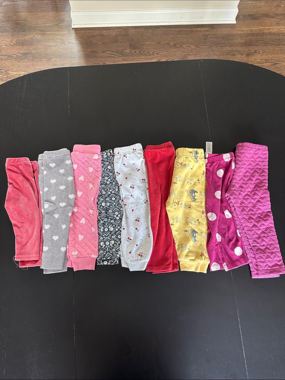 Girls Mixed Pattern Legging Bundle - Pink, Gray, Red, Yellow, Purple